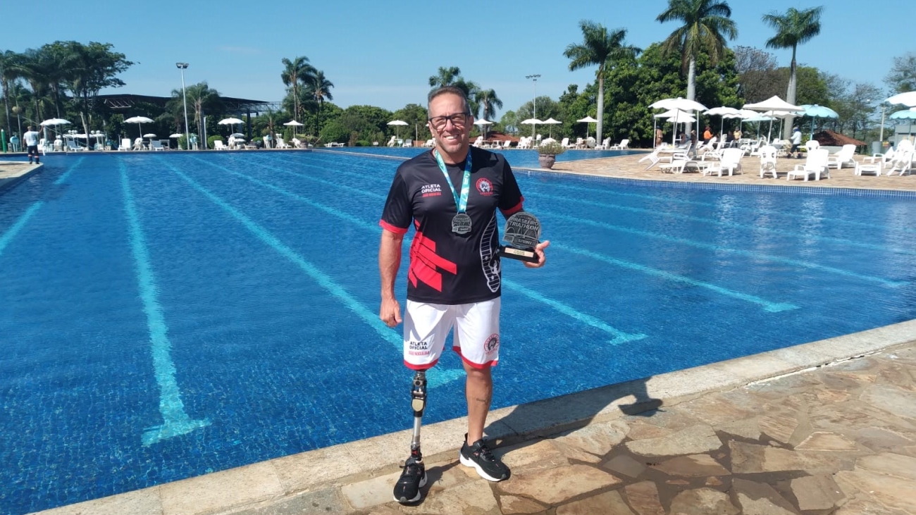 João encerrou o ciclo 2023 de campeonatos oficiais de Paratriathlon no Brasil (FOTO/RAFAELLA MASSA)