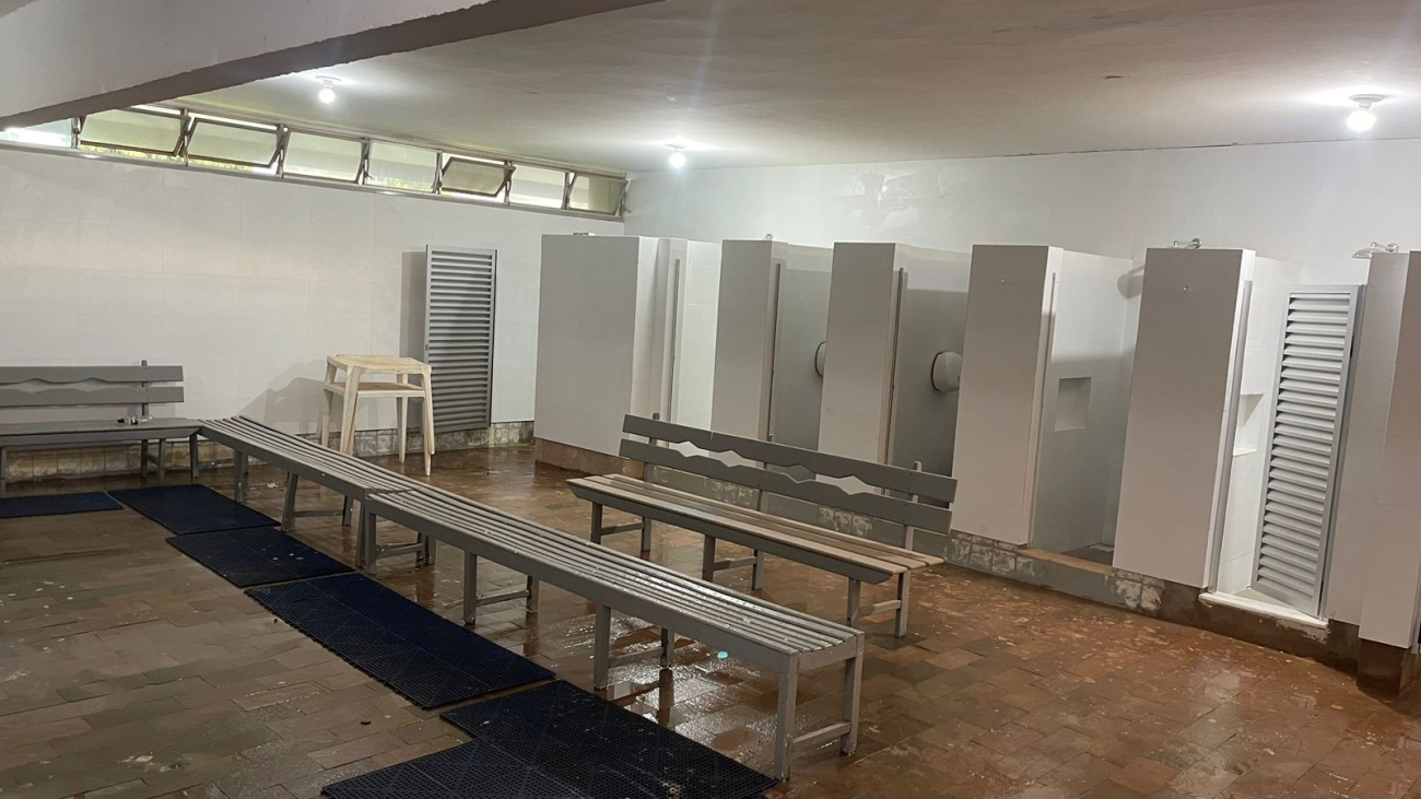 Vestiários passam por reformas para melhor atender associados (Foto/Rafaella Massa)