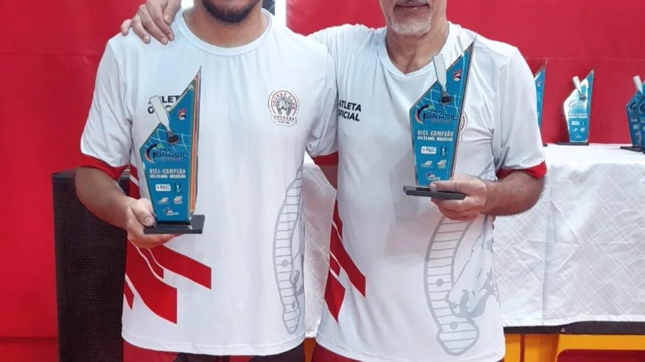 Douglas Ribeiro e José Adolfo foram vice-campeões categoria 30+ (Foto/Divulgação)