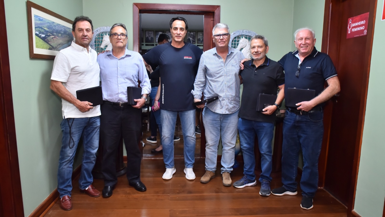 Foto Paulo Lúcio José Humberto Nóbrega, Márcio Fontoura, presidente Renato Luiz da Costa, José Renato Gomes, Edson Crema e Celso Salgado