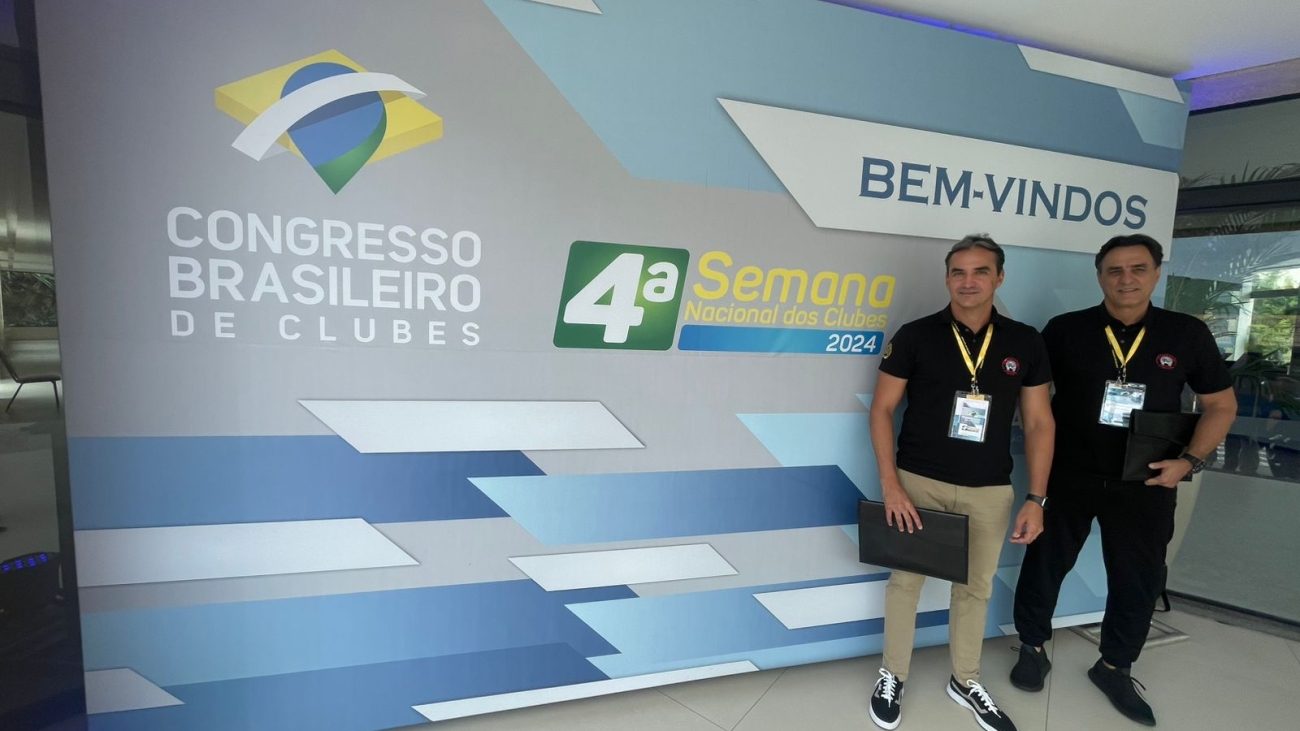 Presidente Renato Luiz da Costa e diretor comercial Marcos Ribeiro participam de do Congresso Brasileiro de Clubes